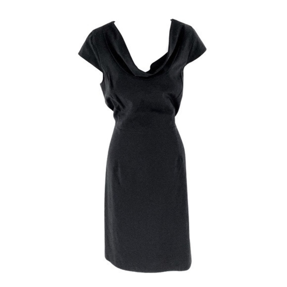 Calvin Klein black cowl neck sheath dress R28